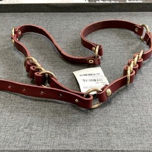 Nordstrom Red Bordeaux Leather Belt